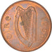 Moneda, REPÚBLICA DE IRLANDA, 2 Pence, 1990, MBC, Cobre chapado en acero