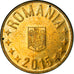Moneda, Rumanía, Ban, 2015, MBC, Latón chapado en acero, KM:189