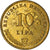 Moneta, Chorwacja, 10 Lipa, 1993, EF(40-45), Mosiądz platerowany stalą, KM:6