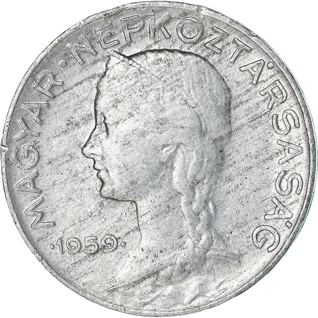 Monnaie, Hongrie, 5 Filler, 1959, Budapest, TTB, Aluminium, KM:549