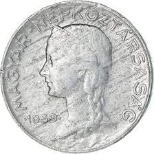 Monnaie, Hongrie, 5 Filler, 1959, Budapest, TTB, Aluminium, KM:549