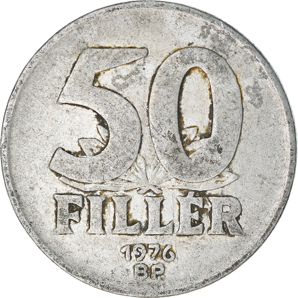 Munten, Hongarije, 50 Fillér, 1976, Budapest, FR+, Aluminium, KM:574