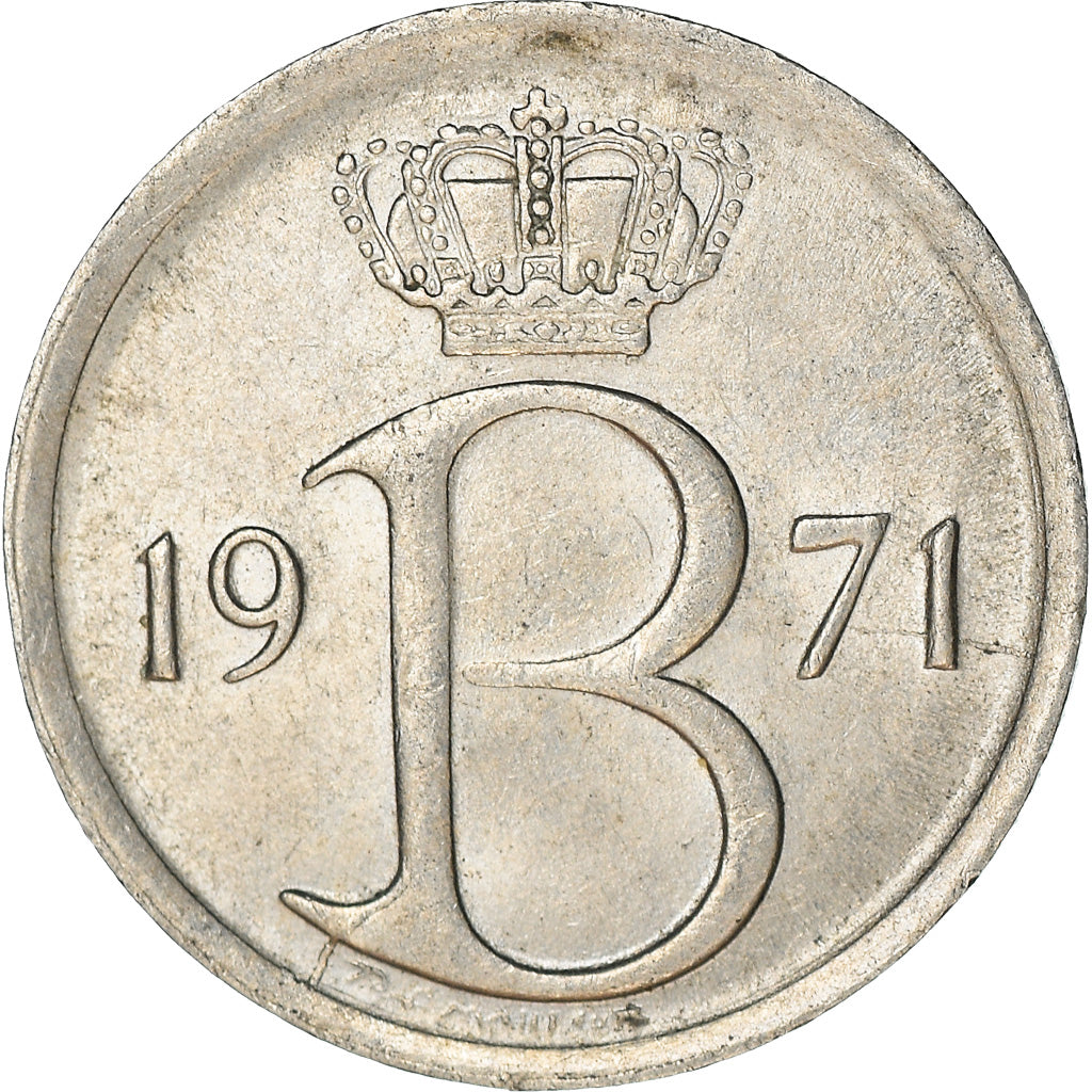 Coin, Belgium, Baudouin I, 50 Centimes, 1971, Brussels, EF(40-45), Bronze