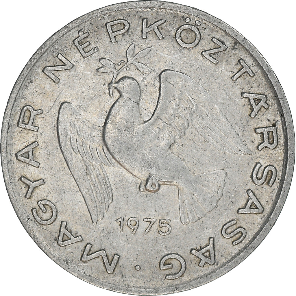 Moneta, Ungheria, 10 Filler, 1975, Budapest, BB, Alluminio, KM:572