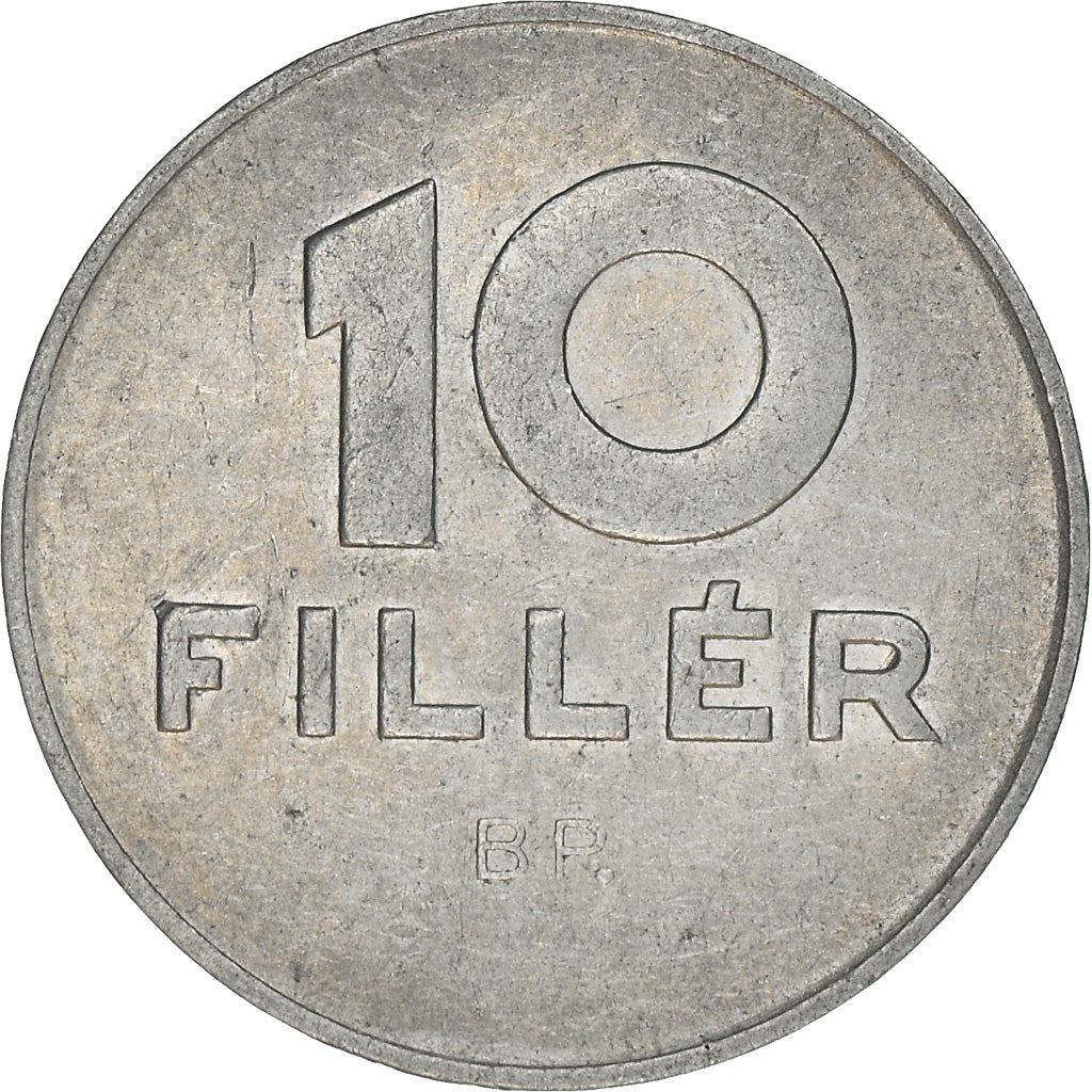 Moneta, Ungheria, 10 Filler, 1975, Budapest, BB, Alluminio, KM:572
