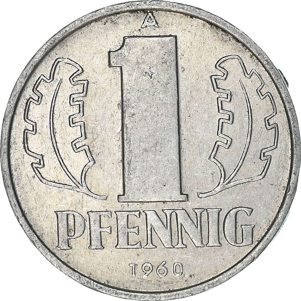 Moeda, ALEMANHA - REPÚBLICA DEMOCRÁTICA, Pfennig, 1960, Berlin, EF(40-45)