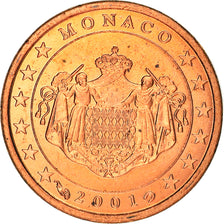 Mónaco, Euro Cent, 2001, Paris, SC, Cobre chapado en acero, KM:167