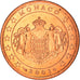 Monaco, 5 Euro Cent, 2001, Paris, SPL, Acciaio placcato rame, KM:169