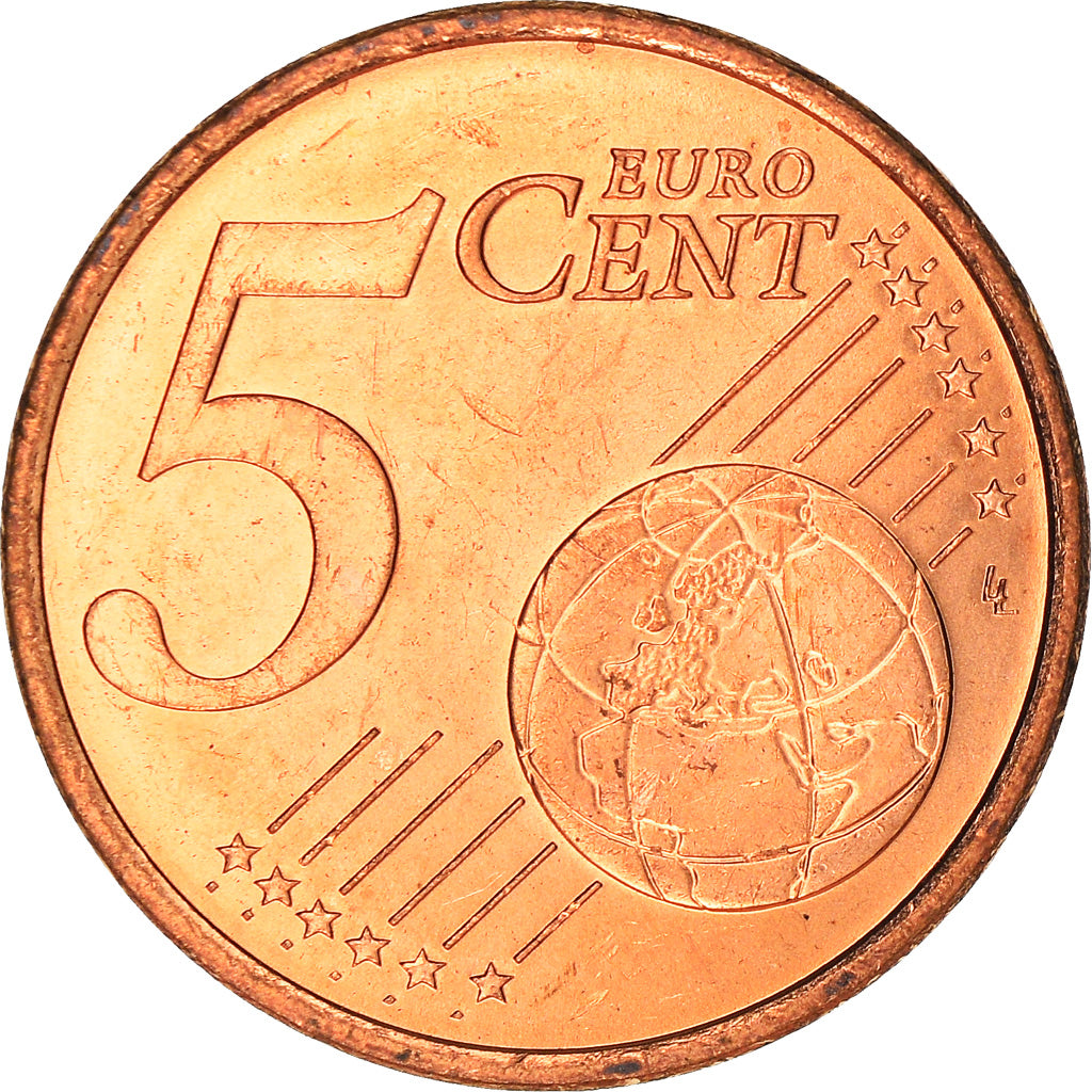 Monaco, 5 Euro Cent, 2001, Paris, UNZ, Copper Plated Steel, KM:169