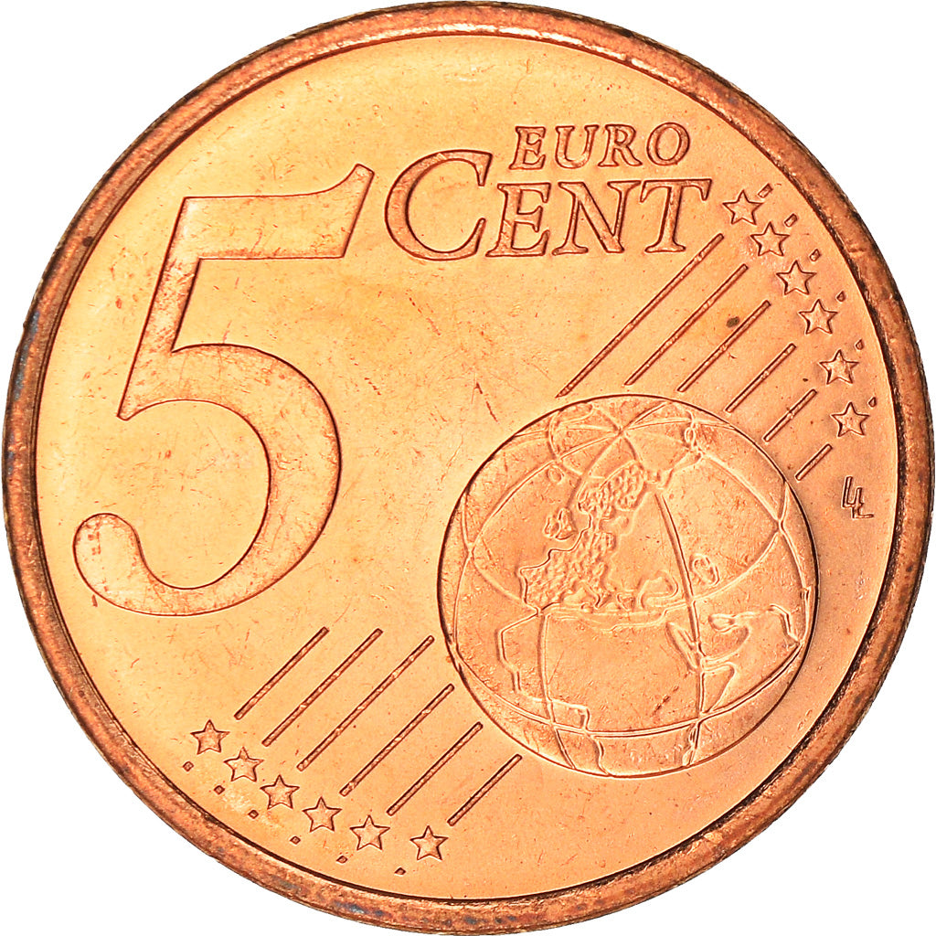 Monaco, 5 Euro Cent, 2001, Paris, SPL, Acciaio placcato rame, KM:169