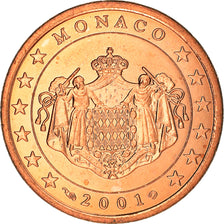 Monaco, 5 Euro Cent, 2001, Paris, MS(63), Copper Plated Steel, KM:169