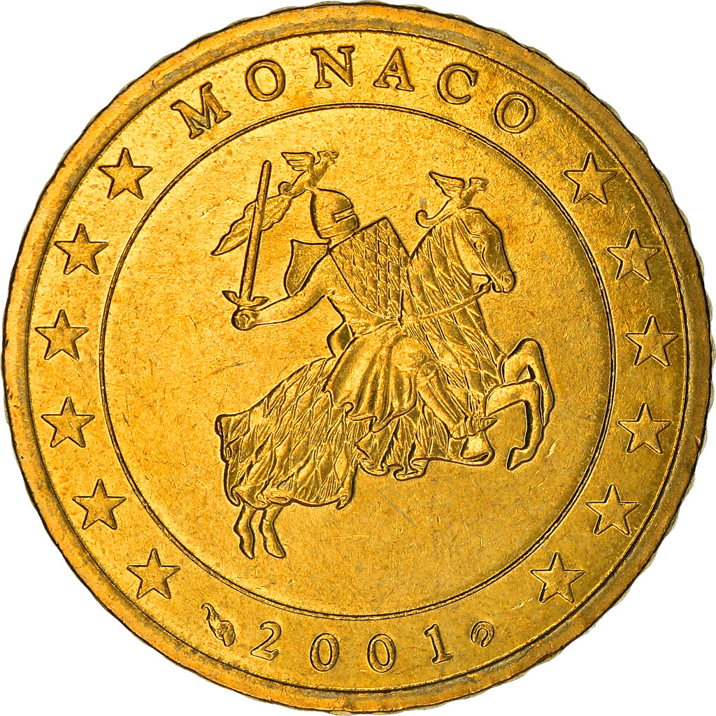 Monaco, 50 Euro Cent, 2001, Paris, SPL, Ottone, KM:172