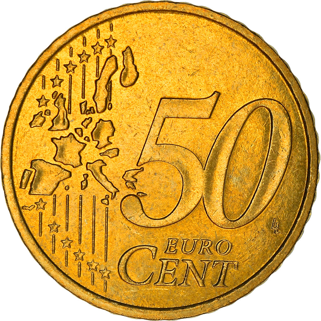 Monaco, 50 Euro Cent, 2001, Paris, MS(63), Brass, KM:172