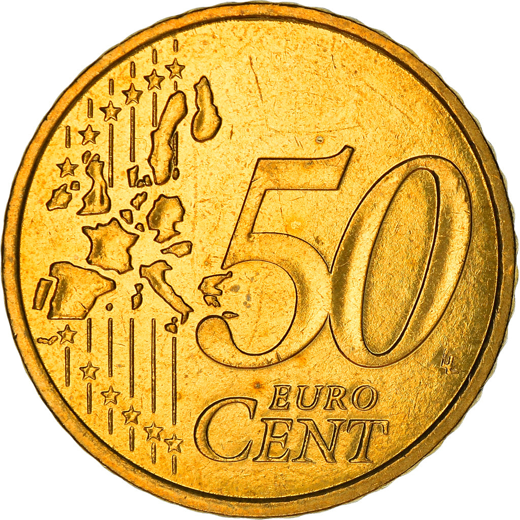 Monaco, 50 Euro Cent, 2001, Paris, MS(63), Mosiądz, KM:172