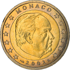 Monaco, 2 Euro, 2001, Paris, MS(63), Bi-Metallic, KM:174