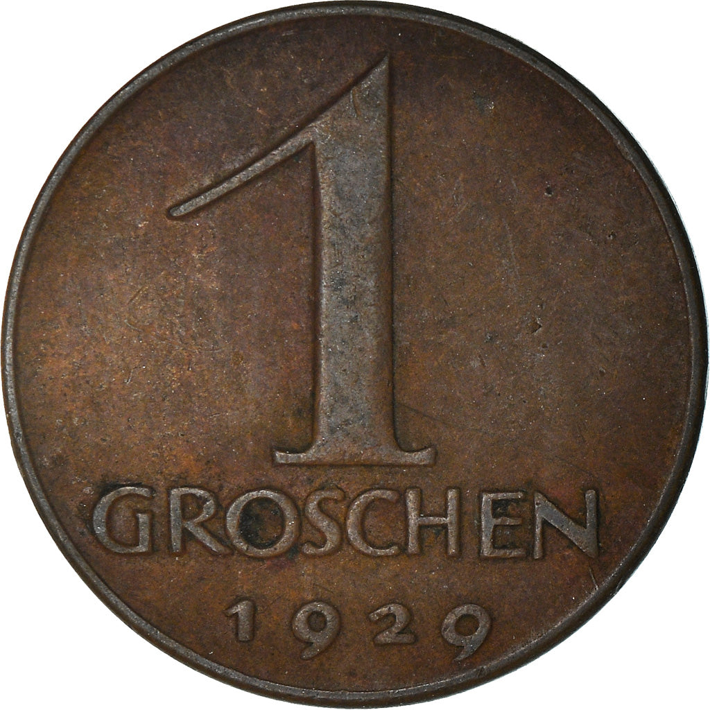 Moneta, Austria, Groschen, 1929, EF(40-45), Bronze, KM:2836