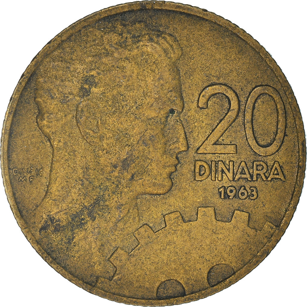 Monnaie, Yougoslavie, 20 Dinara, 1963, TTB, Aluminum-Bronze, KM:40