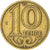 Munten, Kazachstan, 10 Tenge, 2000, ZF, Nickel-brass, KM:25