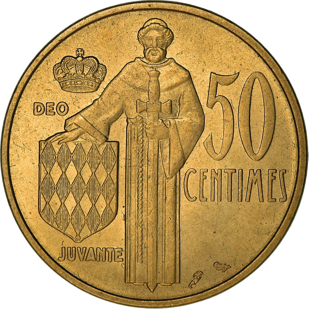 Moneta, Monaco, Rainier III, 50 Centimes, 1962, BB, Alluminio-bronzo, KM:144