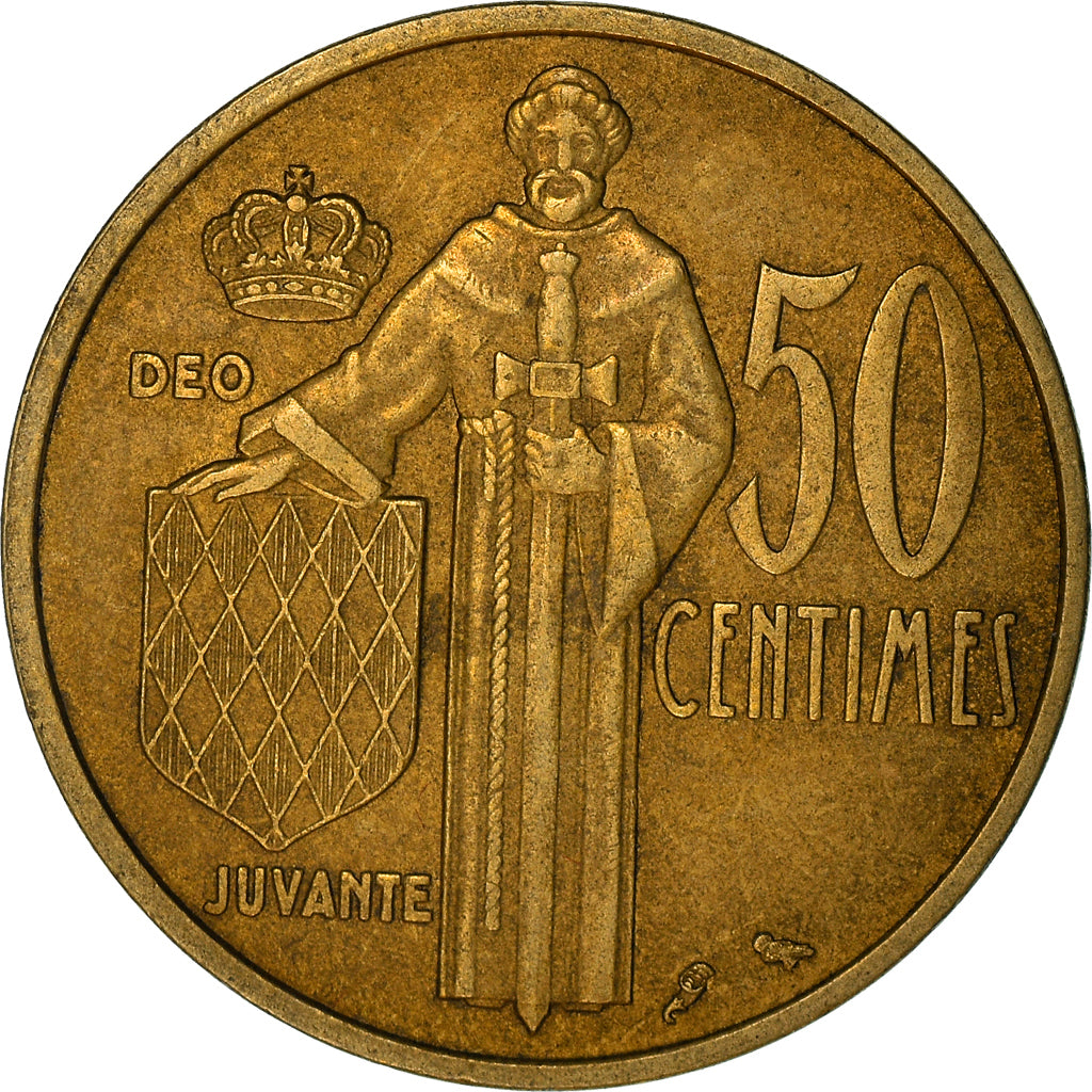 Monnaie, Monaco, Rainier III, 50 Centimes, 1962, TTB, Aluminum-Bronze