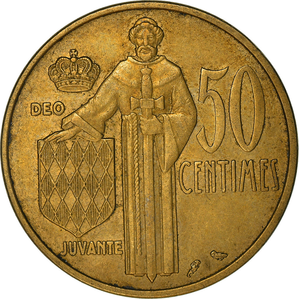 Münze, Monaco, Rainier III, 50 Centimes, 1962, SS, Aluminum-Bronze, KM:144