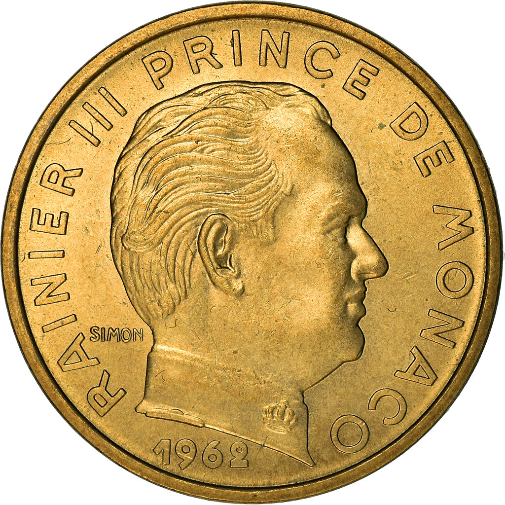 Coin, Monaco, Rainier III, 50 Centimes, 1962, EF(40-45), Aluminum-Bronze