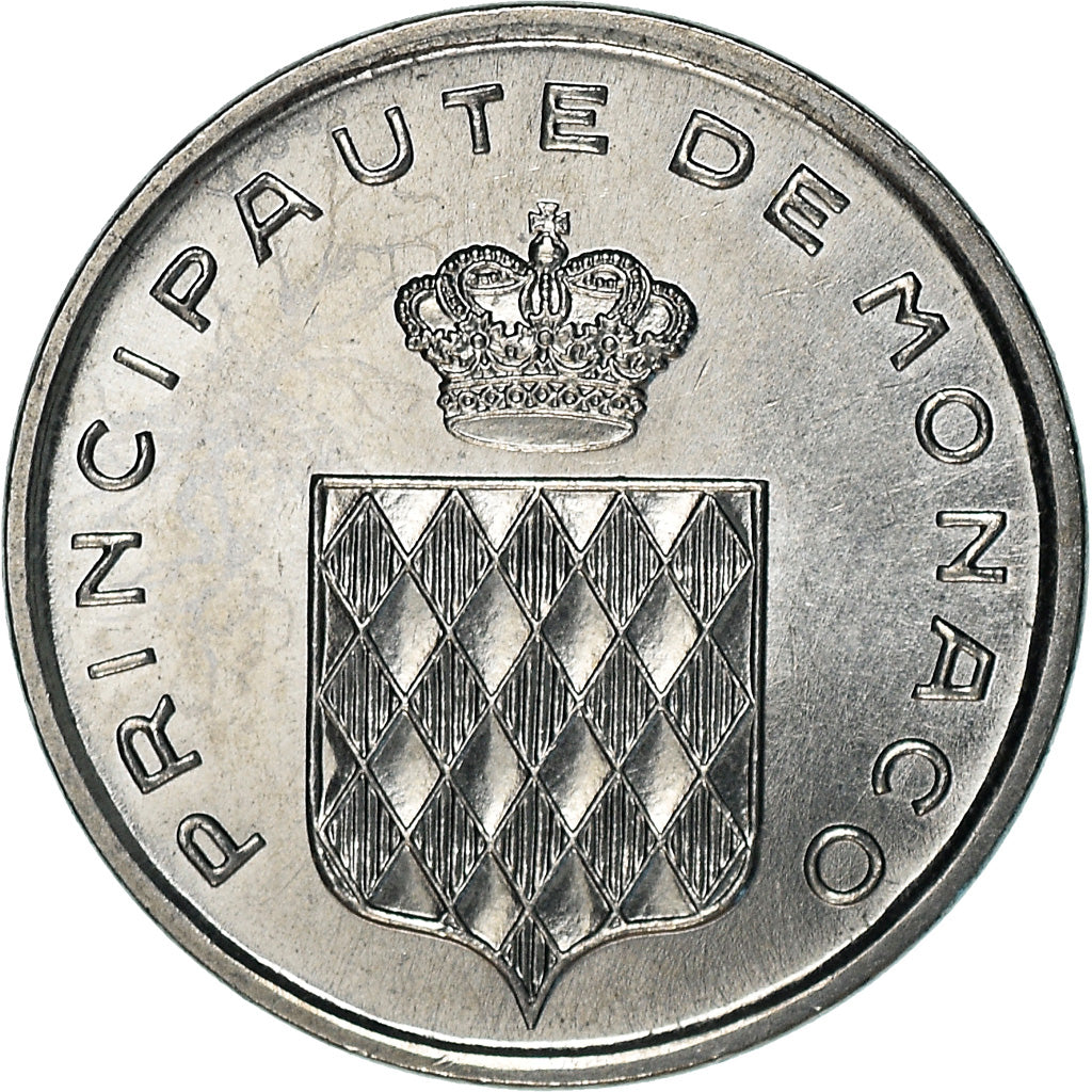 Coin, Monaco, Rainier III, Centime, 1976, MS(63), Stainless Steel, KM:155