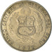 Munten, Peru, 10 Soles, 1972, Lima, ZF, Copper-nickel, KM:258