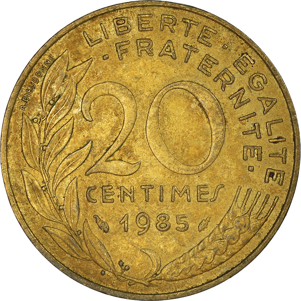 Munten, Frankrijk, 20 Centimes, 1985