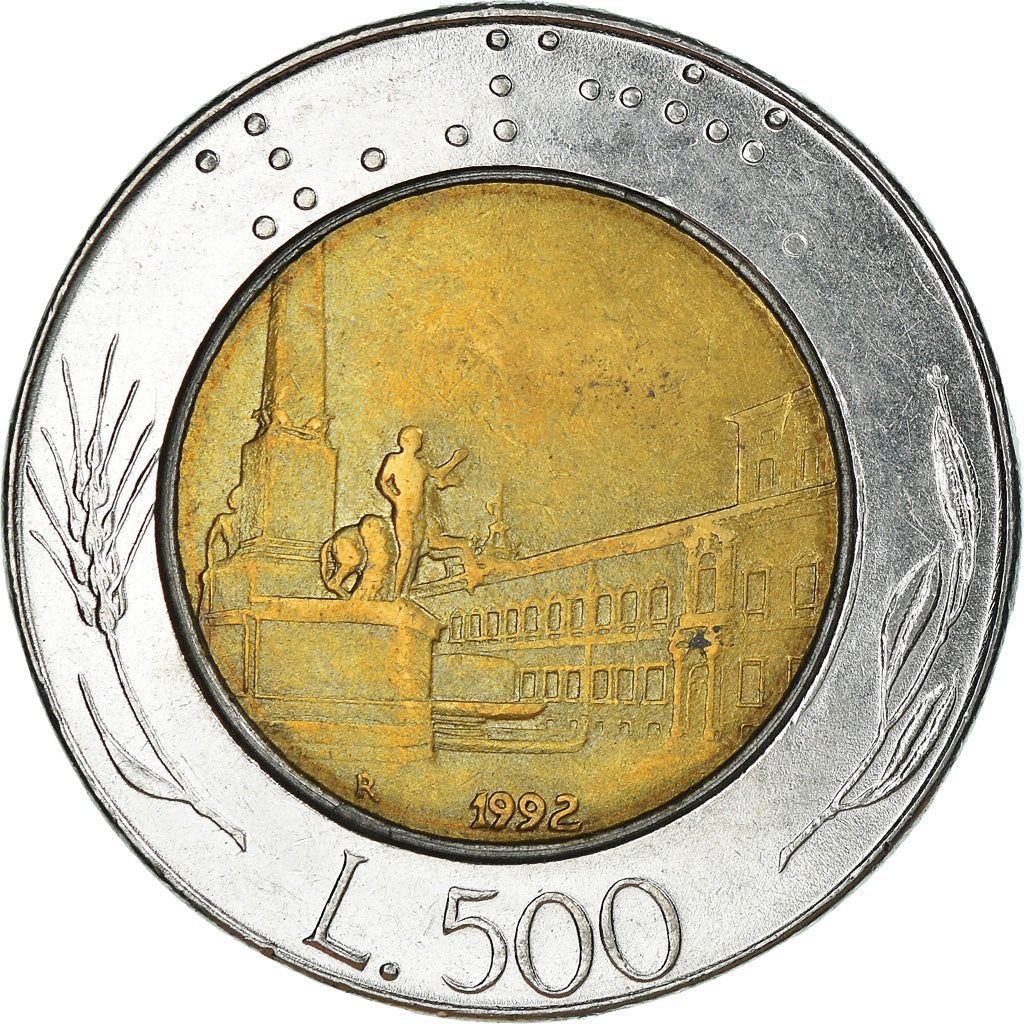 Moneta, Italia, 500 Lire, 1992
