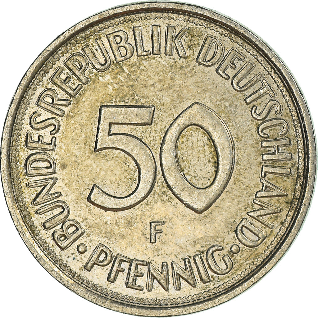 Moneda, ALEMANIA - REPÚBLICA FEDERAL, 50 Pfennig, 1990