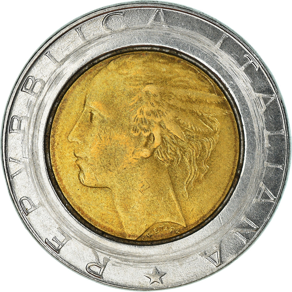 Moneta, Italia, 500 Lire, 1989