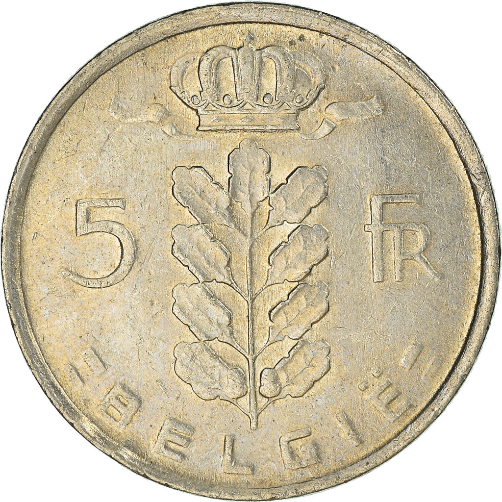 Monnaie, Belgique, 5 Francs, 5 Frank, 1978
