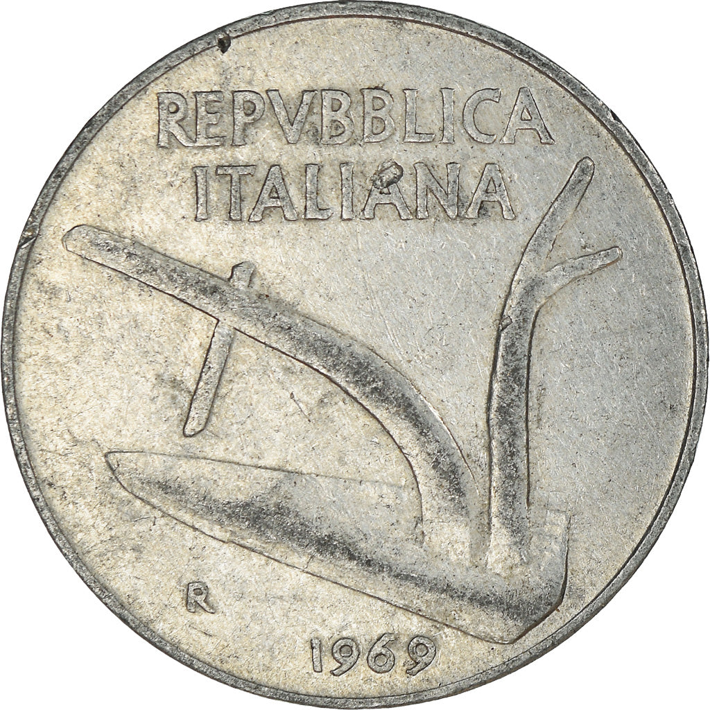 Coin, Italy, 10 Lire, 1969