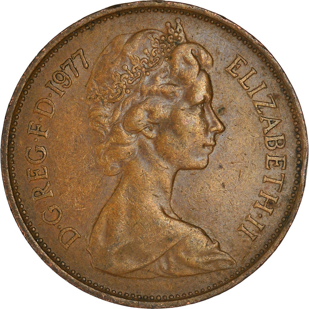 Moneda, Gran Bretaña, 2 New Pence, 1977