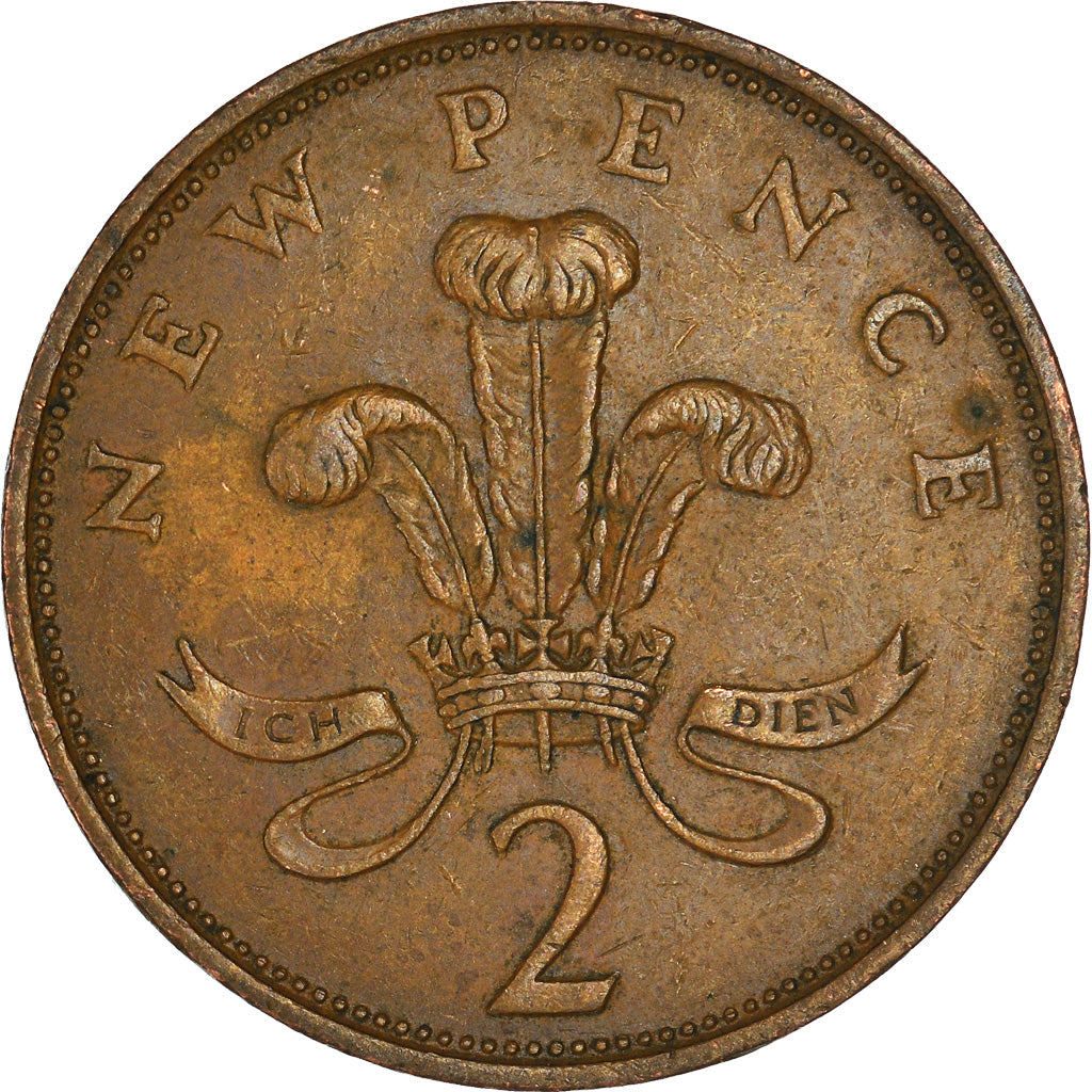 Moneda, Gran Bretaña, 2 New Pence, 1977