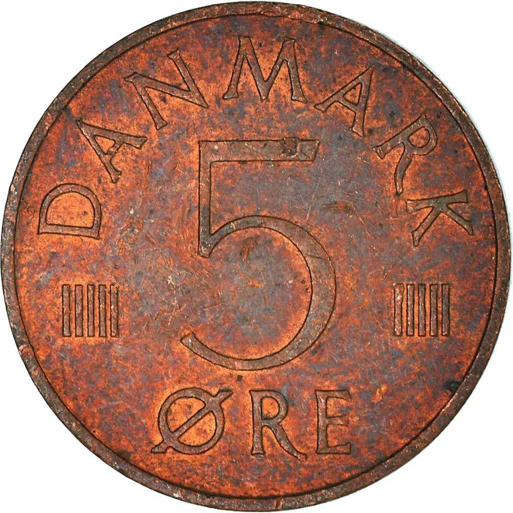 Munten, Denemarken, 5 Öre, 1975
