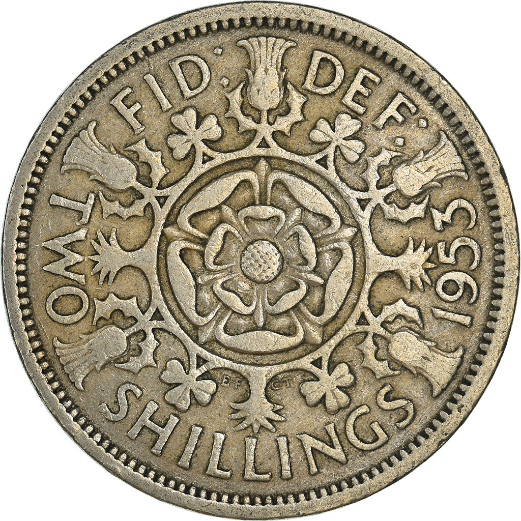 Moneta, Gran Bretagna, 2 Shillings, 1953
