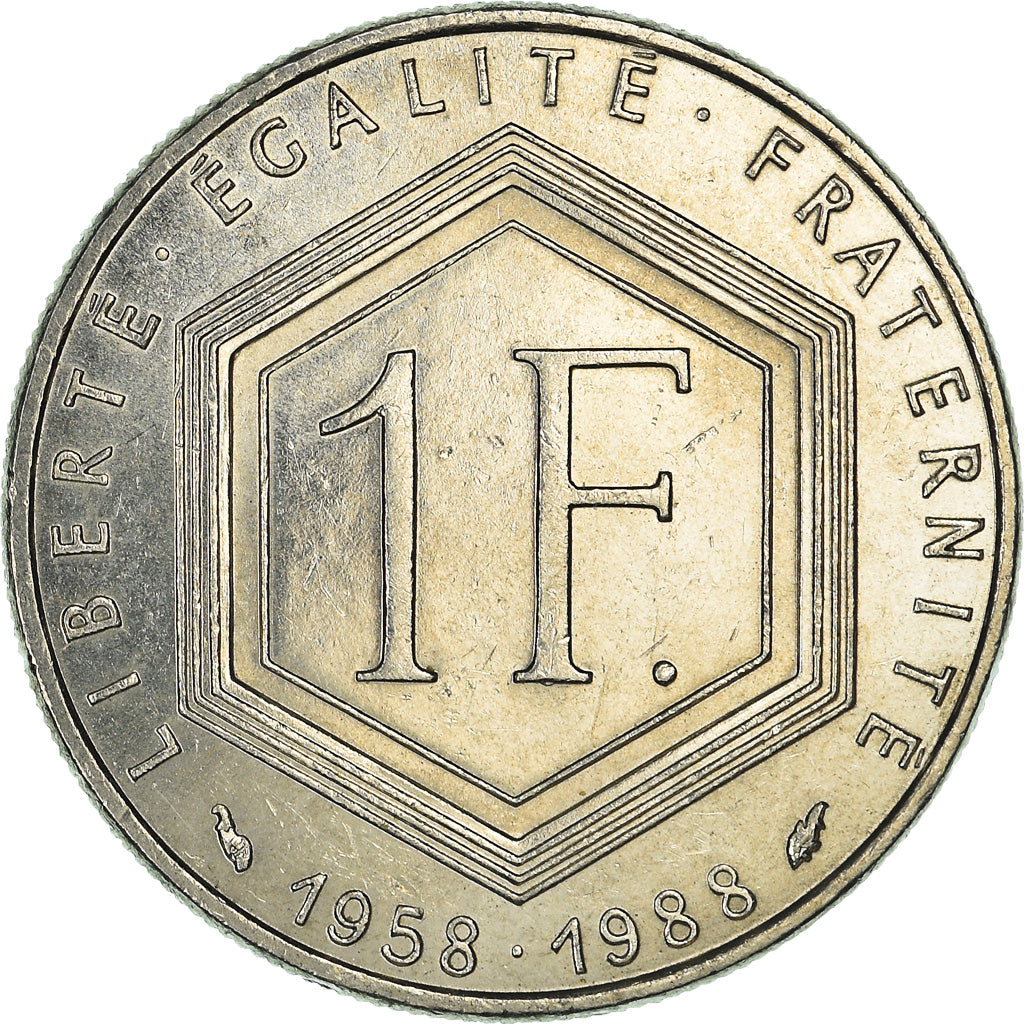 Moneta, Francja, Franc, 1988