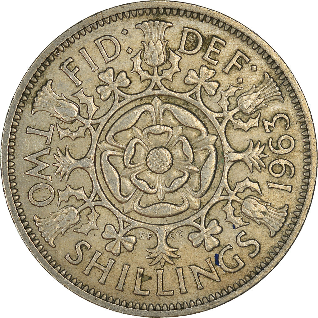 Coin, Great Britain, 2 Shillings, 1963