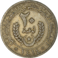 Moeda, Mauritânia, 20 Ouguiya, 1993