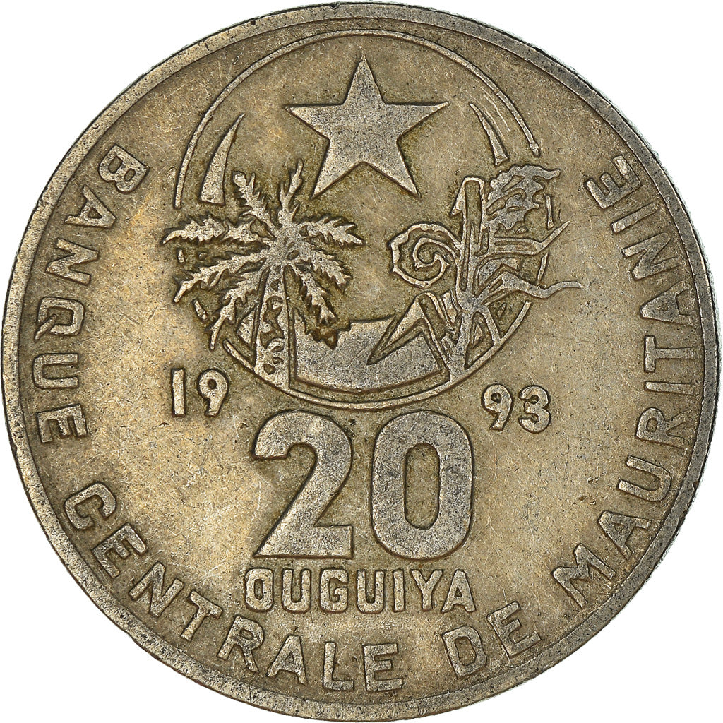 Moeda, Mauritânia, 20 Ouguiya, 1993