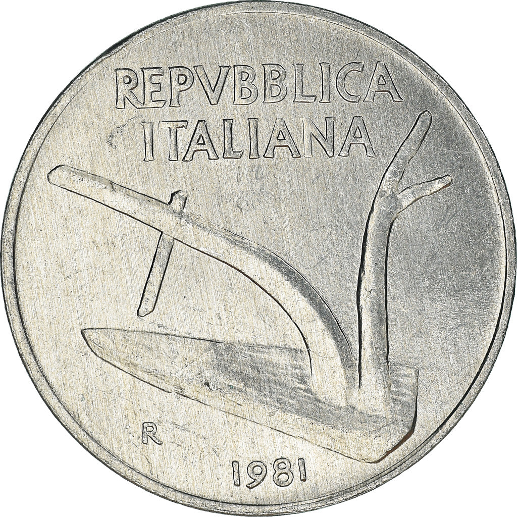 Münze, Italien, 10 Lire, 1981