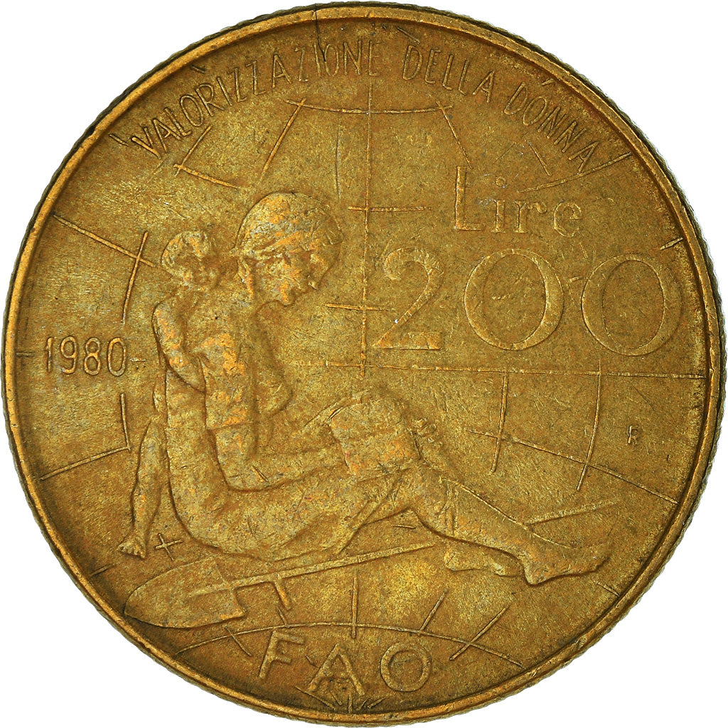 Moneda, Italia, 200 Lire, 1980