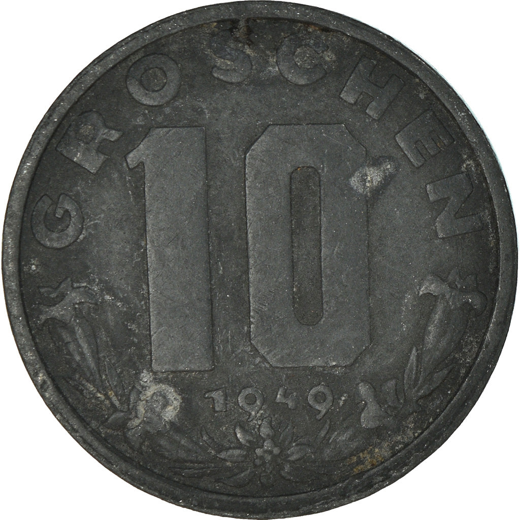 Moeda, Áustria, 10 Groschen, 1949