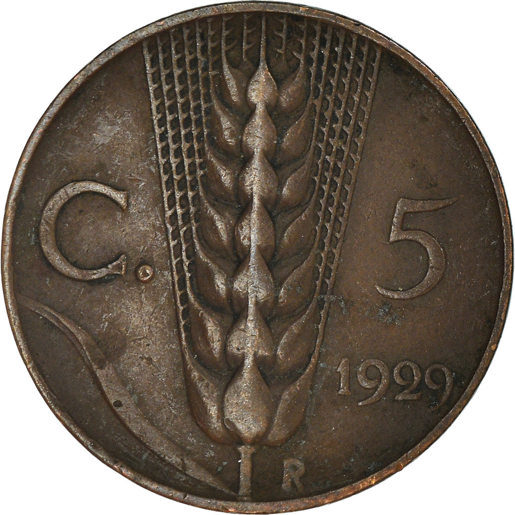 Moneta, Italia, 5 Centesimi, 1929