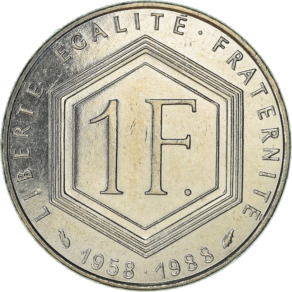 Moneta, Francja, Franc, 1988