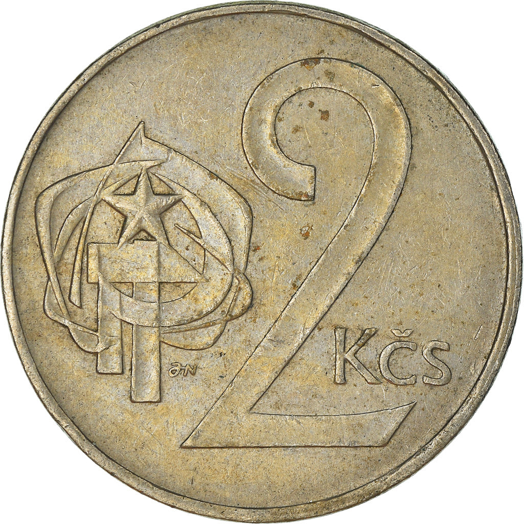 Moneta, Czechosłowacja, 2 Koruny, 1975
