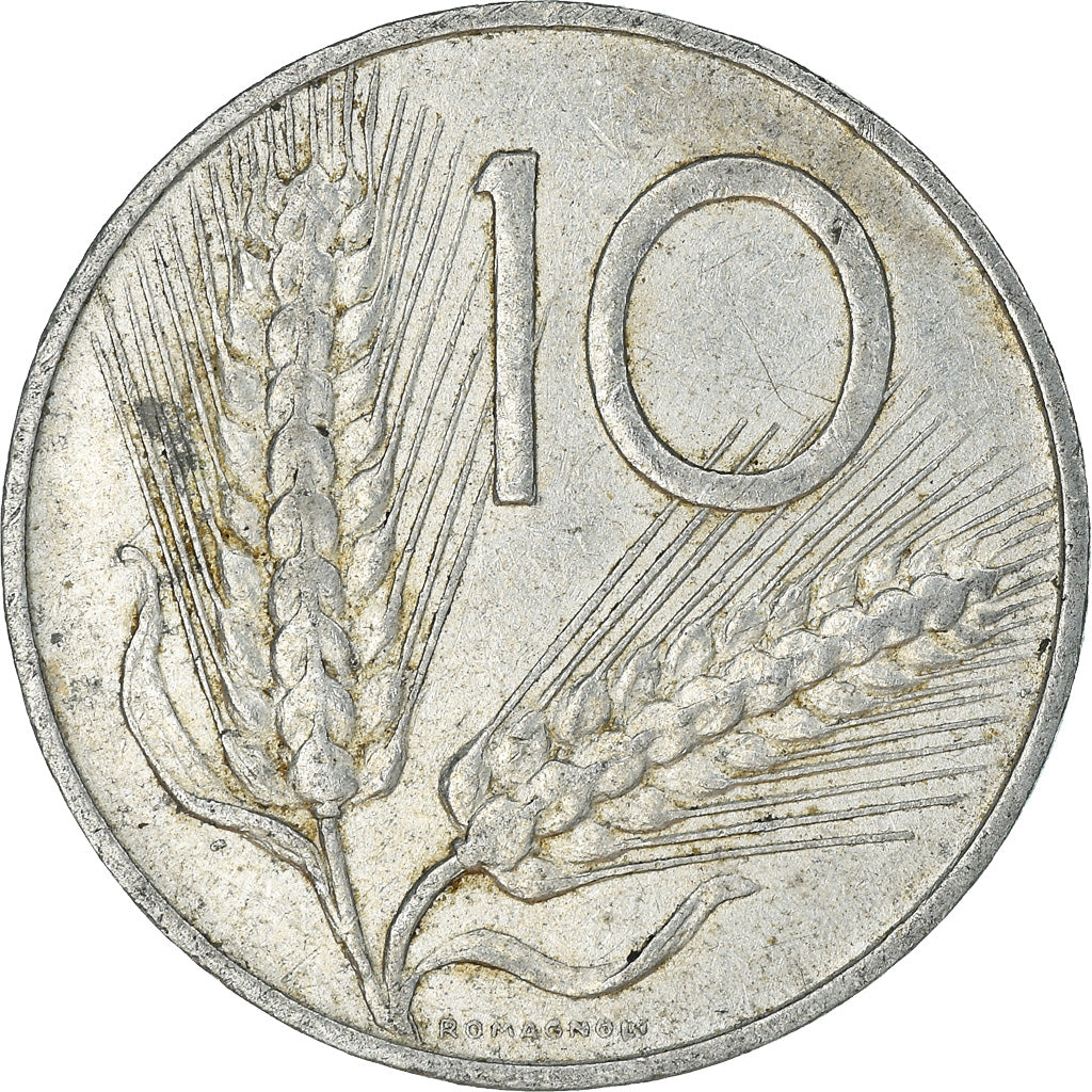 Coin, Italy, 10 Lire, 1954