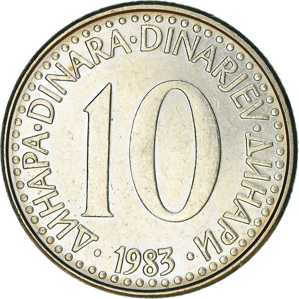 Munten, Joegoslaviëe, 10 Dinara, 1983